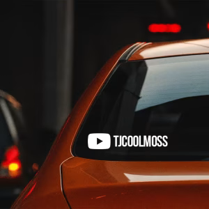 Custom Youtube channel decal perfect for cars