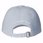 Barracuda back side view of custom Vineyard Vines baseball cap.