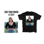 Add your image and text custom sexy t-shirt image with woman in cute clothing posing for their boyfriend