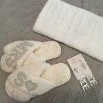 Custom Bride Embossed Puff Print Sweatshirt in white for a customer.