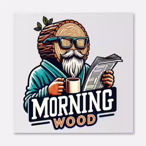 Funny Morning Wood DTF Transfer