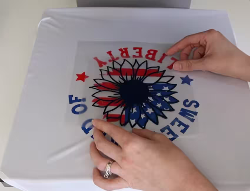 A demonstration of Heat Transfer Vinyl HTV layering and how it is time consuming